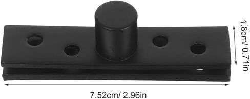 4pcs Stainless Steel Invisible Pivot Door Hinges with 360° Silent Rotating Hidden Centre Shaft, Black Small Size Concealed Hardware for Wood Doors and Windows in Saudi Arabia