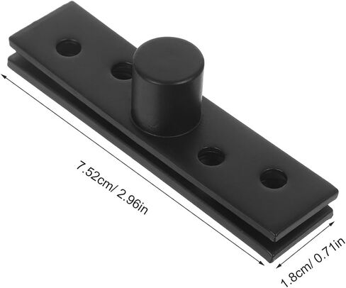 Cabilock 4pcs Stainless Steel Concealed Pivot Door Hinges 360° Invisible Centre Shaft Rotating Hardware for Cabinets and Doors, Black Small Size Hidden Pivot System for Home and Commercial in Saudi Arabia