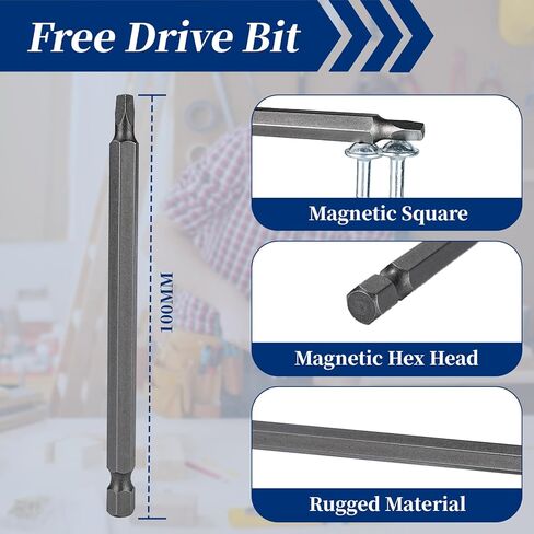 Pocket Hole Screws 2-1/2 Inch, Goobetter Pocket Screws #8 x 2-1/2" 600 Pcs, Washer Head with Square Drive, Coarse Thread Wood Screws, Zinc Plated, for Indoor Use, 100MM Drive Bit Included in Kuwait