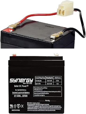 Beiter DC Power 12 Volt Battery 5 Ah- Compatible with Razor MX125, Rechargeable SLA AGM Batteries, Electric Power Dirt Rocket, Go-Kart Quad, E-Scooter, Mini Pocket Bike Parts. in Saudi Arabia