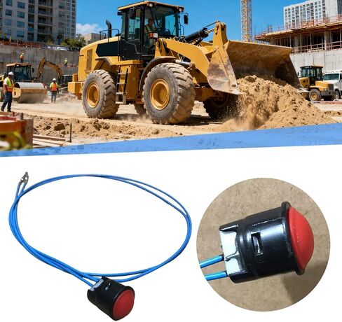 Joystick Push Button for Excavators, Loader Handle Partial Push Button Switch for Professional Users, Red 2 Wires in Saudi Arabia