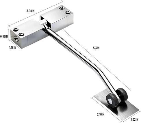 AB41-Silver Door Closer, Adjustable Spring Doors Closers Screen, for Close in Saudi Arabia