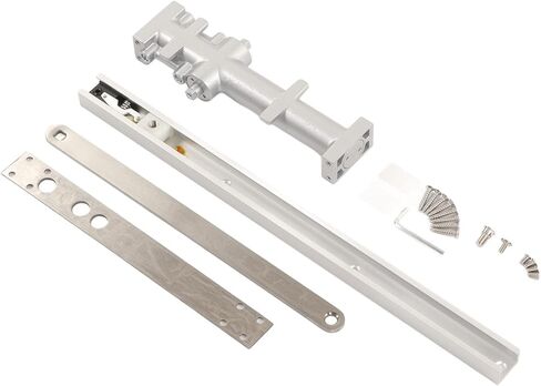 Commercial Hydraulic Door Closer Adjustable Speed Silent Switch Safe Seamless Embedded Installation for Hotels Guesthouses Cast Aluminum Silver White in Saudi Arabia