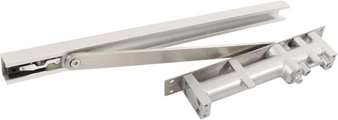 Commercial Hydraulic Door Closer Adjustable Speed Silent Switch Safe Seamless Embedded Installation for Hotels Guesthouses Cast Aluminum Silver White in Saudi Arabia
