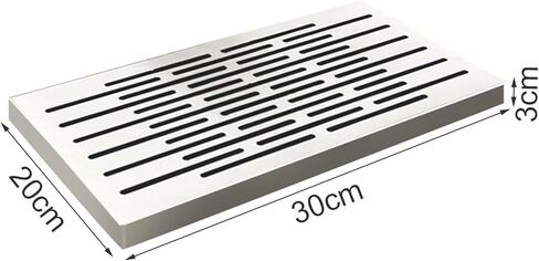 Stainless Steel Drain Grate Covers with Frame, Channel Drainage Sewer Grates Well Cover Drain, Catch Basin Storm Drain Grate, Yard Decor Driveway Garten Trench Drain Kit(20x30x3CM) in Saudi Arabia