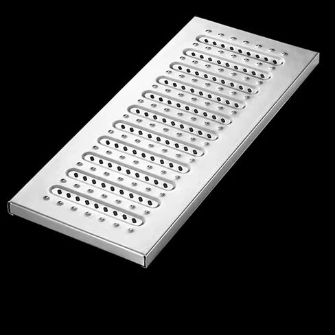 304 Stainless Steel Channel Drain Grate, Metal Kitchen Gutter Cover with Non-Slip Dots, Metal Trench Drain Covers, Rainwater Drainage Gutters for Yard/Sidewalk/Garden/Mal in Saudi Arabia