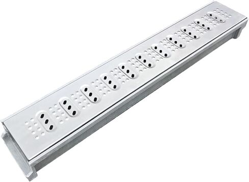 Channel Drain, Drainage Grates for Yard Driveway Walkway Floor, Trough Cover Plate Trench Low Profile Durable in Saudi Arabia