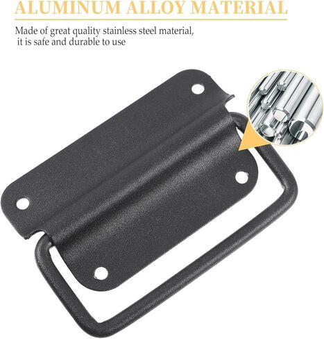 Ciieeo 2pcs Stainless Steel Folding Toolbox Handle with Pull Drawer Handle for Wooden Box Cabinet for Industrial Hardware in Saudi Arabia