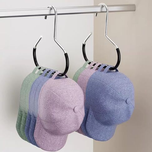 2 Pack Hat Organizer for Baseball Caps, Stainless Steel Holder for Scarves & Handbags, Space Saving Closet Hangers in Saudi Arabia
