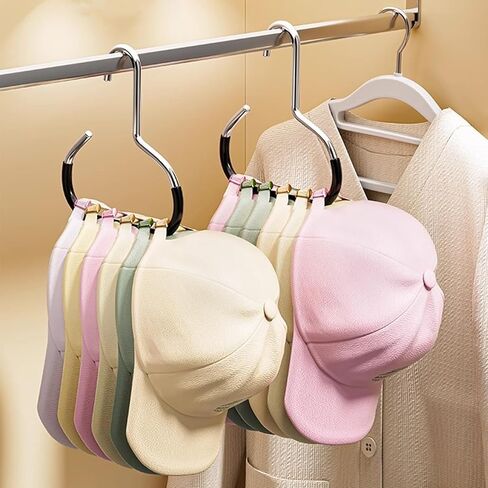 2 Pack Hat Organizer for Baseball Caps, Stainless Steel Holder for Scarves & Handbags, Space Saving Closet Hangers in Saudi Arabia