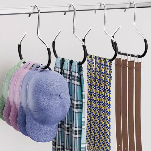 2 Pack Hat Organizer for Baseball Caps, Stainless Steel Holder for Scarves & Handbags, Space Saving Closet Hangers in Saudi Arabia