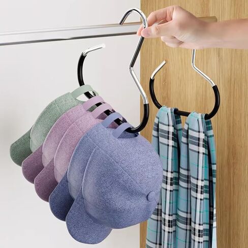 2 Pack Hat Organizer for Baseball Caps, Stainless Steel Holder for Scarves & Handbags, Space Saving Closet Hangers in Saudi Arabia