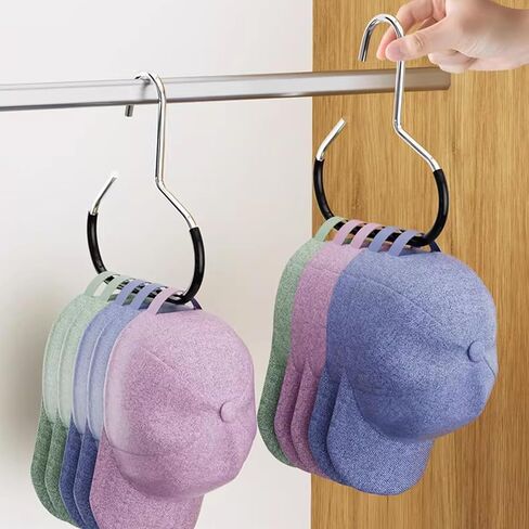 2 Pack Hat Organizer for Baseball Caps, Stainless Steel Holder for Scarves & Handbags, Space Saving Closet Hangers in Saudi Arabia