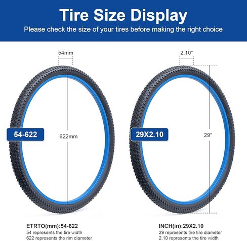 29x2.25 (57-622) Bike Tire 29 inch Bicycle tire Suitable for 29x2.20 29 x 2.25 Off Road/Mountain Folding Replacement Bike Tire (Single) in Saudi Arabia