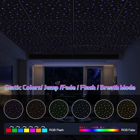 ألواح إسفنجية ذاتية اللصق مقاومة للصوت للجدران، لوحات صوتية مقاس 48 بوصة × 48 بوصة مع ضوء النجوم من الألياف الضوئية، لوحات جدارية أنيقة عازلة للصوت تمتص أضواء الألياف الضوئية المتلألئة بالضوضاء - 4 عبوات in Kuwait