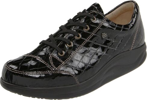Finn Comfort Ikebukuro - Shoes for Women - Nappa Leather - Patent Leather - Nubuck Upper - Removable Footbed Black Hardy/Nappa UK 7.5 (US Women's 10) Medium in Saudi Arabia