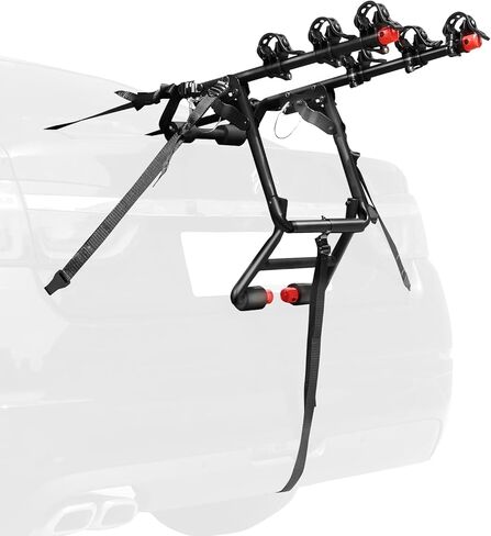 FORWODE Premium 3 Bikes Trunk Mount Rack Bicycle Carrier, Compact Folding Portable Adjustable Bike Rack for Car, SUV, Hatchback, Black in Kuwait