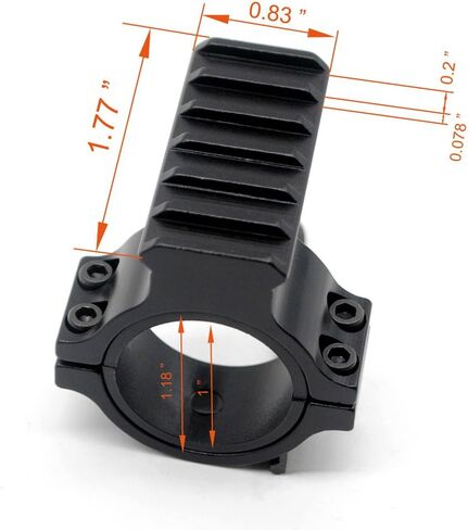 Scope Barrel Mount 25.4mm & 30mm Ring Adapter with 20mm Wevr Picatinny Rail in Kuwait