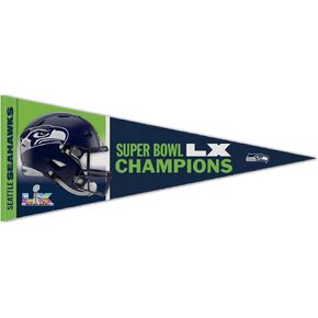 WinCraft Seattle Seahawks Super Bowl LX Champions 12" x 30" Premium Pennant in Kuwait