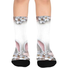 جوارب المشي لمسافات طويلة بحافة أرنب زهرية - جوارب شتوية حرارية سميكة دافئة للأطفال الصغار للأولاد والبنات للمدرسة، والارتداء اليومي والأنشطة الخارجية in Kuwait