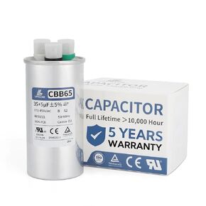 45+5μF 45/5 MFD AC Capacitors 370V/440/V450V AC, Dual Run Start Round CBB65B Air Conditioner Capacitors for AC Unit Fan Motor Start, Heat Pump, Condenser Straight Cool-Guaranteed to Last 5 Years in Saudi Arabia