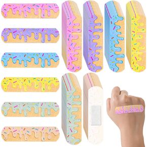 60Pcs Ice Cream Drip Baseball Bandages, Waterproof Breathable PE Adhesive Bandage for Minor Wound Care, Hypoallergenic First Aid for Training Boys Girls Kids Baseball Mom, Latex Free in Saudi Arabia
