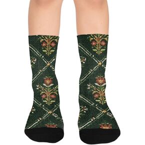 جوارب المشي لمسافات طويلة بنمط زهرة الماس - جوارب شتوية حرارية سميكة دافئة للأطفال الصغار للأولاد والبنات للمدرسة، والارتداء اليومي والأنشطة الخارجية in Kuwait