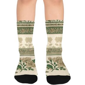 جوارب أنيقة للمشي لمسافات طويلة على شكل فن الأزهار - جوارب شتوية حرارية سميكة دافئة للأطفال الصغار للأولاد والبنات للمدرسة، والارتداء اليومي والأنشطة الخارجية in Kuwait