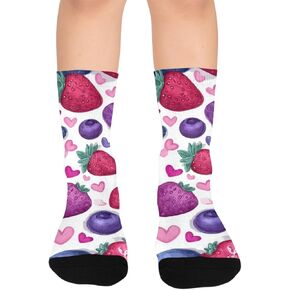 Valentines Heard Purple Hiking Socks - Toddler Boys & Girls Warm Thick Thermal Winter Crew Socks for School, Daily Wear & Outdoor Activities in Kuwait