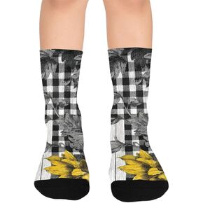 جوارب المشي لمسافات طويلة بنمط عباد الشمس - جوارب شتوية حرارية سميكة دافئة للأولاد والبنات الصغار للمدرسة، والارتداء اليومي والأنشطة الخارجية in Kuwait