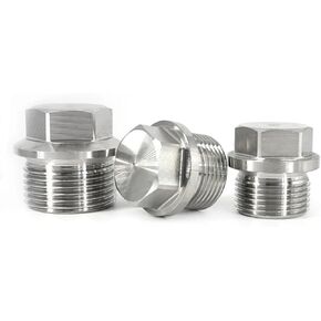 1 قطعة متري ذكر الموضوع 304 سداسية من الفولاذ المقاوم للصدأ نهاية غطاء شفة الخارجي مسدس زيت صلب وصلة أنابيب المياه (M30x1.5) in Kuwait