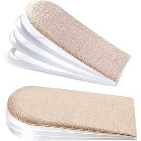 رفع الكعب، 4 طبقات، أحذية جل 0.2-0.8 بوصة ترفع الأرجل غير المستوية، إدراجات رفع الكعب قابلة للتعديل لتقويم العظام لألم الكعب وتباين طول الساق، نعل داخلي لزيادة الارتفاع (الأطفال 3-7 / النساء 4-8) in Kuwait