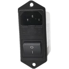 مرشح طاقة بمقبس أحادي الطور 220 فولت CW2B-10A-T 10A 6A مع مفتاح الضوء والصمام (CW2C-06A-T F2 02 6A) in Kuwait