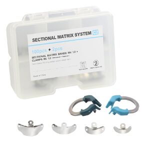 Dental Sectional Matrix System Matrix Bands R6 Nickel Titanium Clamp Ring Sectional Contoured Metal Matrices in Kuwait
