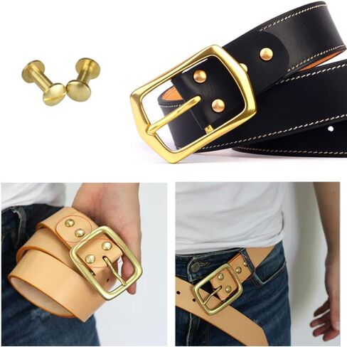 Screw Rivets 20pcs Solid Arc Brass Screw Rivets Luggage Leather Accessories Screw Buckles Album Binding Books Spikes in Saudi Arabia