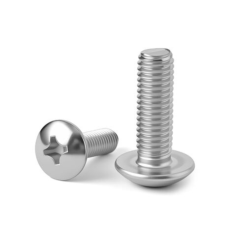 M4 × 10 مم (50 حزمة) براغي آلة رأس تروس، مسامير آلة مترية فيليبس درايف، 304 فولاذ مقاوم للصدأ (18-8)، ملولبة بالكامل، لمسة نهائية لامعة in Kuwait