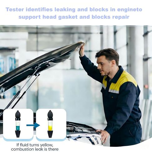 VCC Combustion Leak Detector Without Test Fluid, Head Gasket Leak Tester Coolant Exhaust Gas Detector, Automotive Cooling System Leak Detection Tool for Engine Leaks in Kuwait