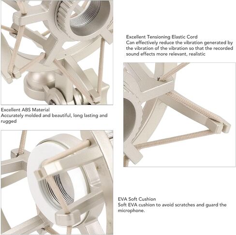 Microphone Shock Mount, Universal Mic Holder Stand for TLM103, for TLM193, for TLM127, for TLM170, for MK4, 25mm ABS Anti Vibration Mic Holder in Saudi Arabia