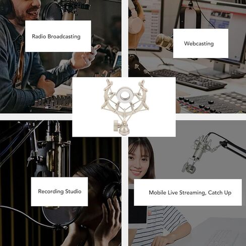Microphone Shock Mount, Universal Mic Holder Stand for TLM103, for TLM193, for TLM127, for TLM170, for MK4, 25mm ABS Anti Vibration Mic Holder in Saudi Arabia