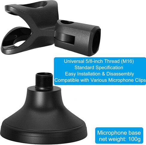 Desktop Mini Microphone Stand Holder Adjustable Portable Desktop Table Mic Stand Holder 180 Degree Adjustment For Live Streaming Online Meetings Computer Chats in Saudi Arabia