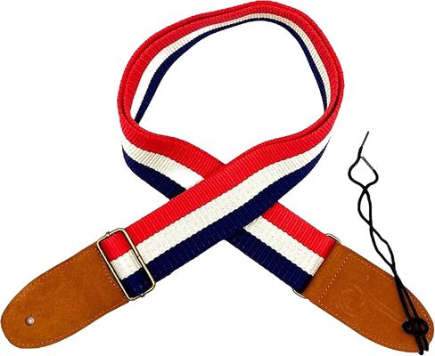 CMC Cotton Guitar Strap for Acoustic, Electric, Bass Instrument, Soft, with Brass Adjustable Buckle, 2" Wide, 63" Long in Kuwait
