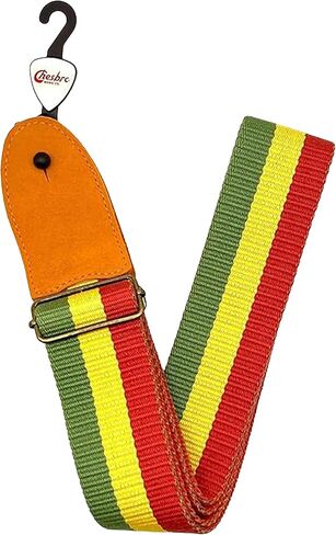 CMC Cotton Guitar Strap for Acoustic, Electric, Bass Instrument, Soft, with Brass Adjustable Buckle, 2" Wide, 63" Long in Saudi Arabia