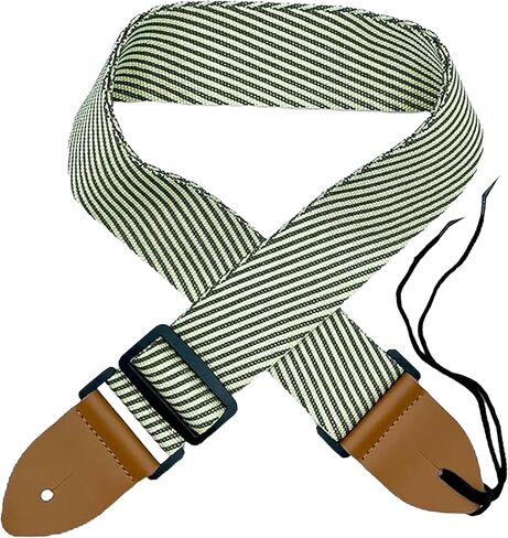 CMC Cotton Guitar Strap for Acoustic, Electric, Bass Instrument, Soft, with Brass Adjustable Buckle, 2" Wide, 63" Long in Saudi Arabia