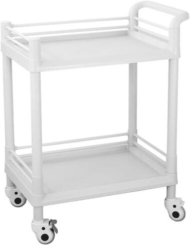 Multifunctional Portable Movable Cart,Abs Cart 2-Shelf Beauty Salon Rolling Cart with Handle, Equipment Storage Trolley for (3 Sizes),54X37X90Cm,54X37X90Cm in Saudi Arabia