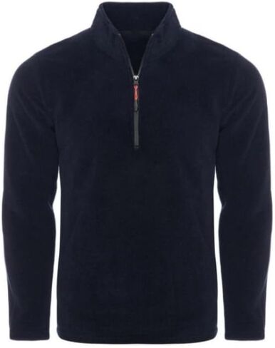 Men's Quarter Zip Fleece Pullover Sweatshirt – Polo Style Top, Winter Sweaters for Men in Saudi Arabia