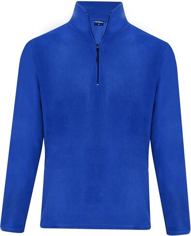 Men's Quarter Zip Fleece Pullover Sweatshirt – Polo Style Top, Winter Sweaters for Men in Saudi Arabia
