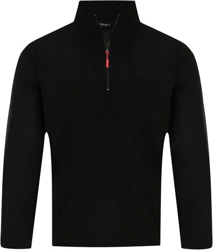 Men's Quarter Zip Fleece Pullover Sweatshirt – Polo Style Top, Winter Sweaters for Men in Saudi Arabia