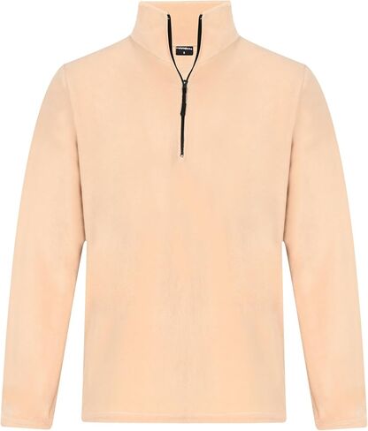 Men's Quarter Zip Fleece Pullover Sweatshirt – Polo Style Top, Winter Sweaters for Men in Saudi Arabia