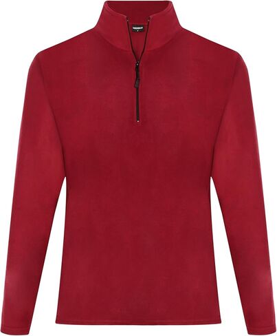 Men's Quarter Zip Fleece Pullover Sweatshirt – Polo Style Top, Winter Sweaters for Men in Saudi Arabia
