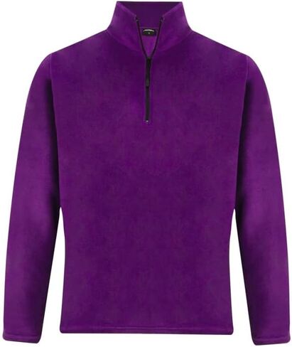 Men's Quarter Zip Fleece Pullover Sweatshirt – Polo Style Top, Winter Sweaters for Men in Saudi Arabia